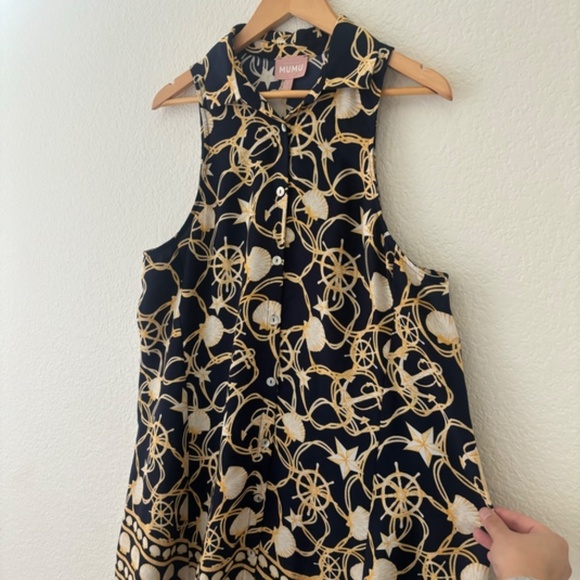 Show Me Your MuMu Carly collared dress Shellys yacht‎ club nautical Size Large - Picture 5 of 9